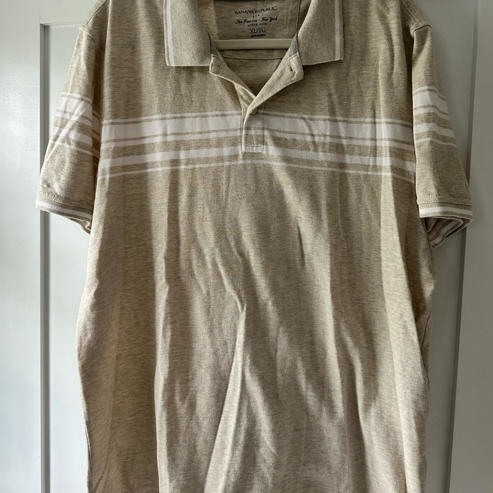 Banana Republic Tan Polo Shirt